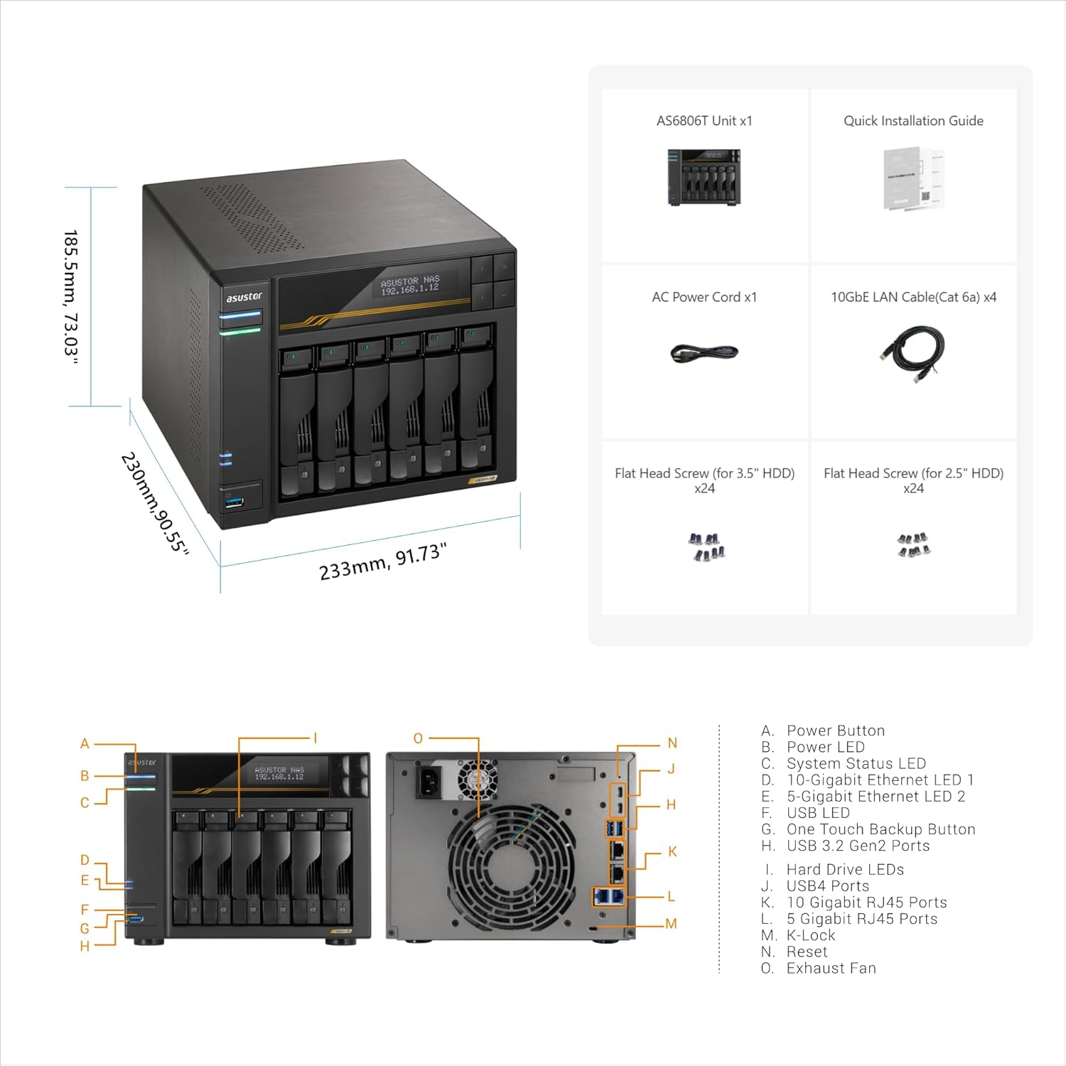 ASUSTOR LOCKERSTOR 6 Gen3 (AS6806T) - photo 3