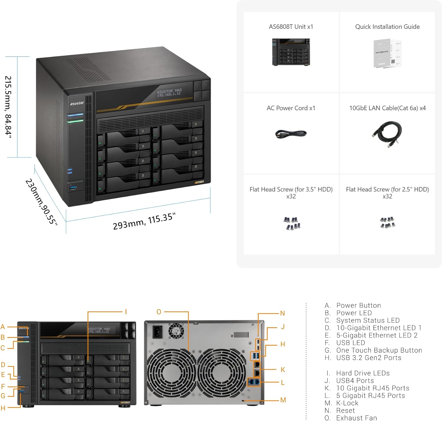 ASUSTOR LOCKERSTOR 8 Gen3 (AS6808T) - photo 3