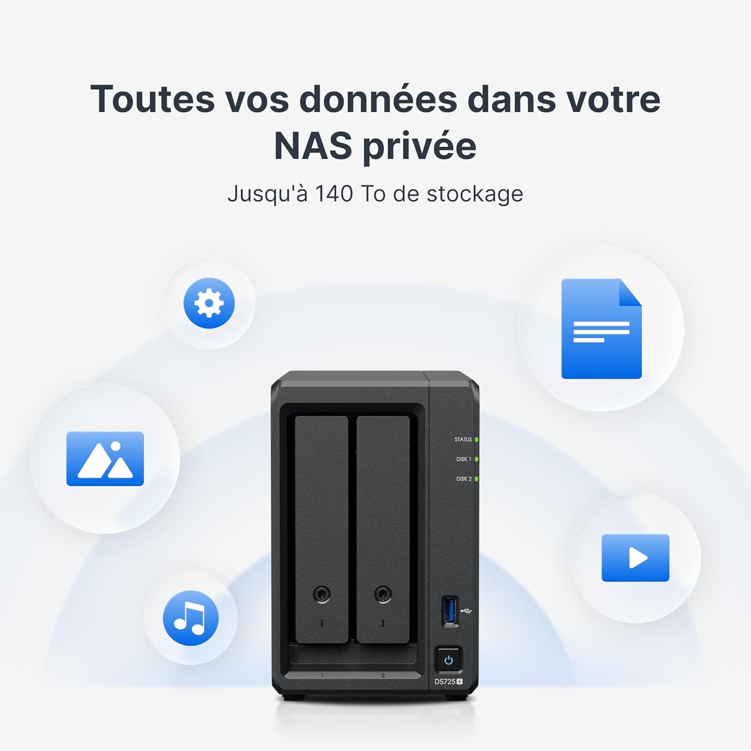 Synology DS725+ - Photos de famille