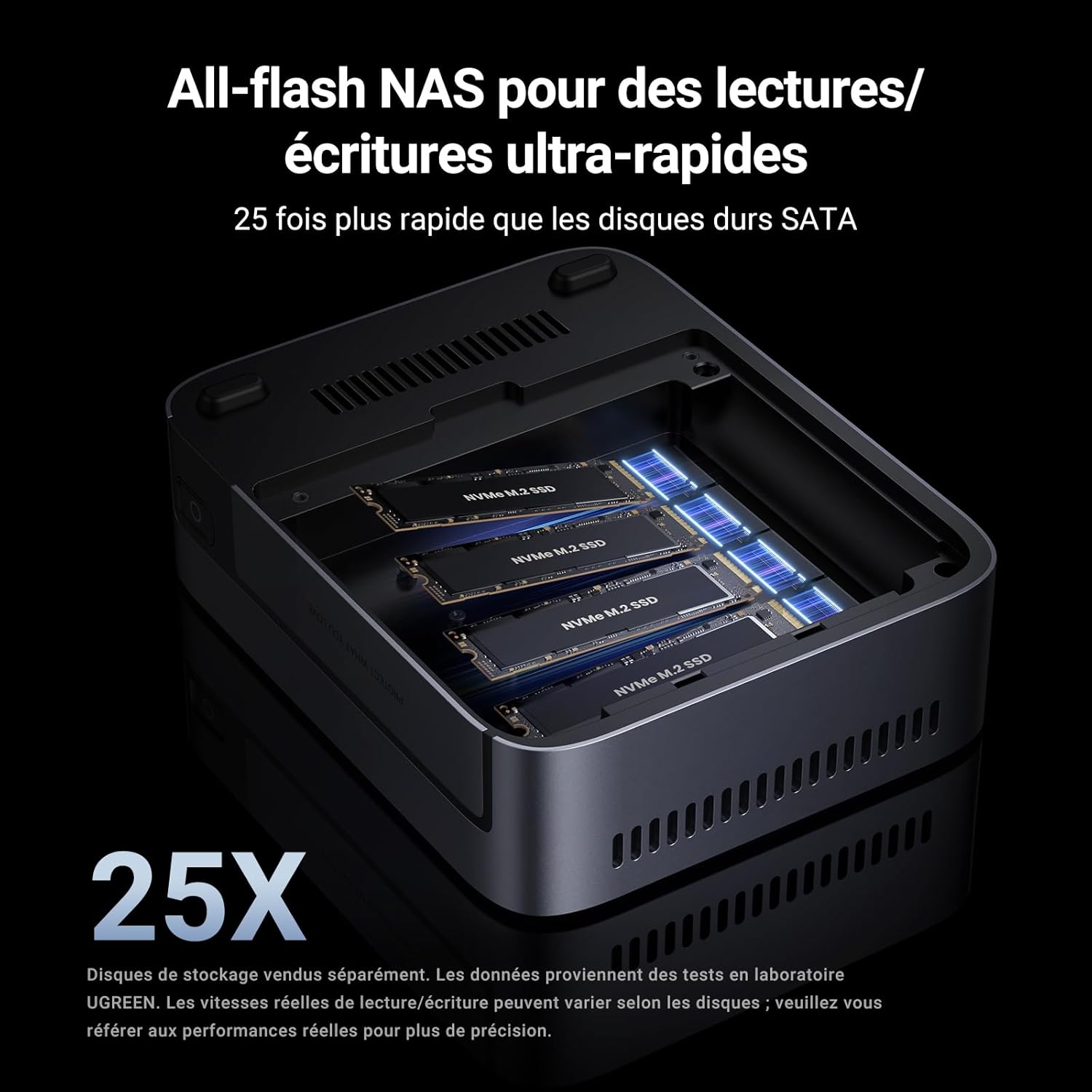 UGREEN NASync DXP480T Plus - vue de côté
